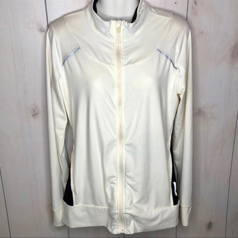 Marika Tek Cream & Black Zip Up Dry Wik Jacket